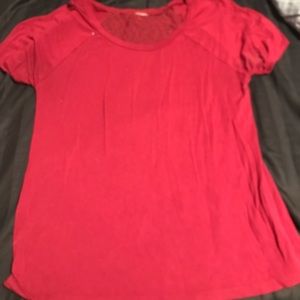 Red Lacey back top